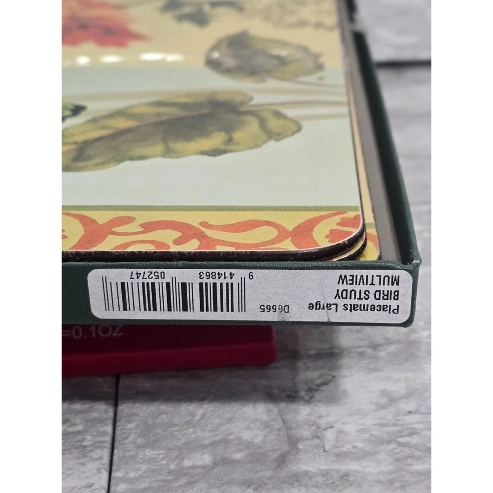 Jason‎ Cork Backed Placemats Set of 4 Colorful Bird Study 11